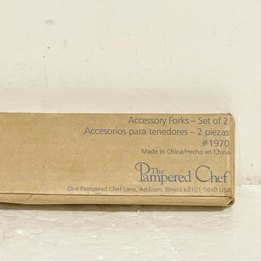 The Pampered Chef‎ Accessory Forks White Handles Cocktails Appetizer NEW Kitchen